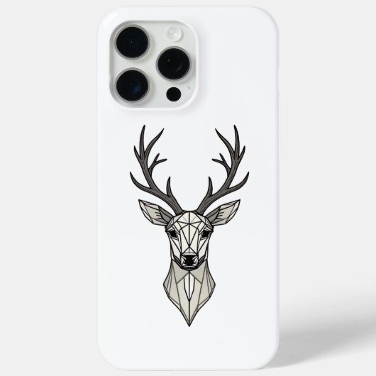 Geometric Deer Design iPhone Case (Rückseite)