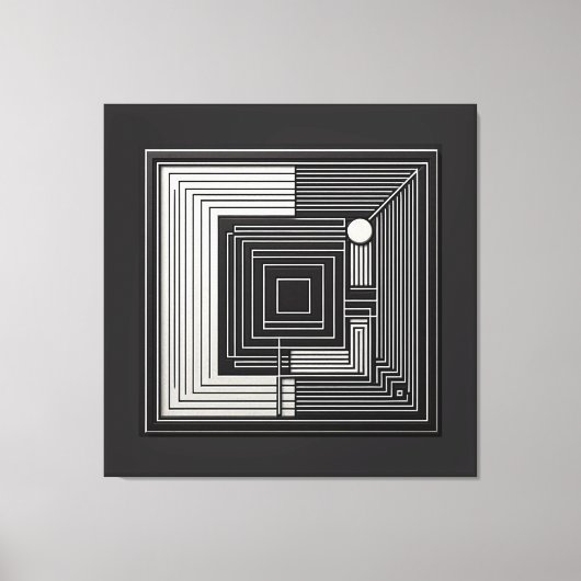Geometric Depth Grid Leinwanddruck (Vorderseite)