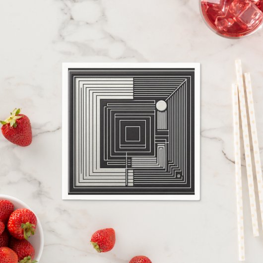 Geometric Depth Grid Serviette (Beispiel)