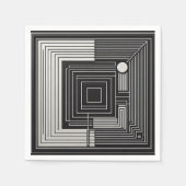 Geometric Depth Grid Serviette (Vorderseite)