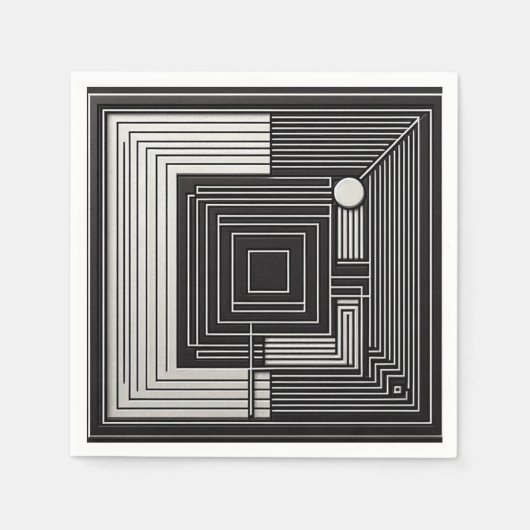 Geometric Depth Grid Serviette (Vorderseite)