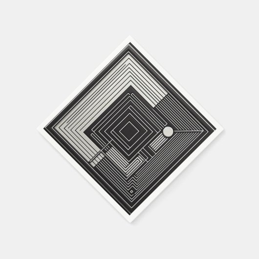 Geometric Depth Grid Serviette (Ecke)