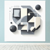 Geometric Depth Structure Leinwanddruck (Insitu (Holzboden))