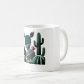 Geometric Desert Succulents Minimalist Kaffeetasse (VorderseiteRechts)