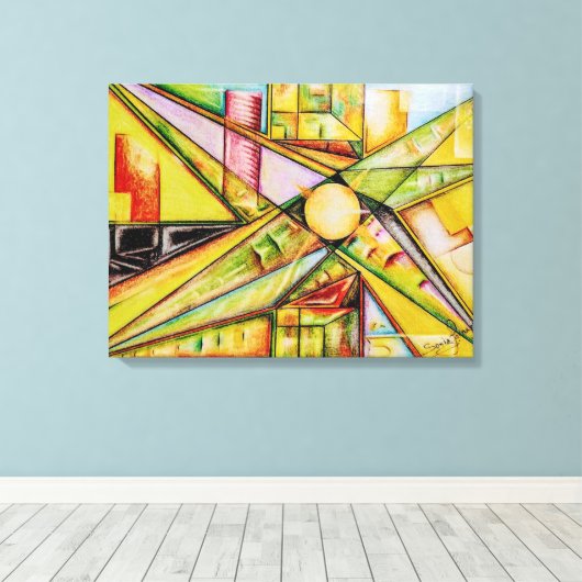 Geometric Design 01 Leinwanddruck (Insitu (Holzboden))