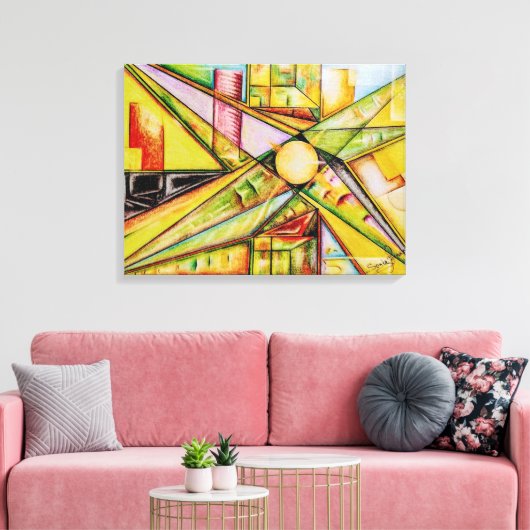 Geometric Design 01 Leinwanddruck (Insitu (Wohnzimmer))