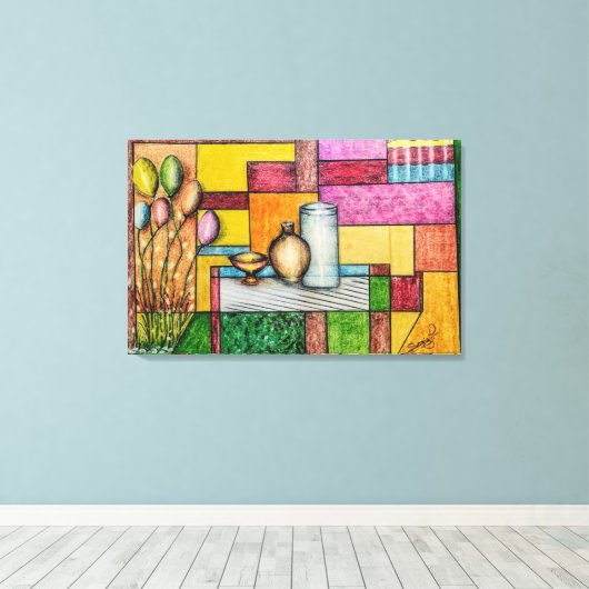 Geometric Design 20 Leinwanddruck (Insitu (Holzboden))