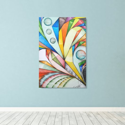 Geometric Design 24 Leinwanddruck (Insitu (Holzboden))