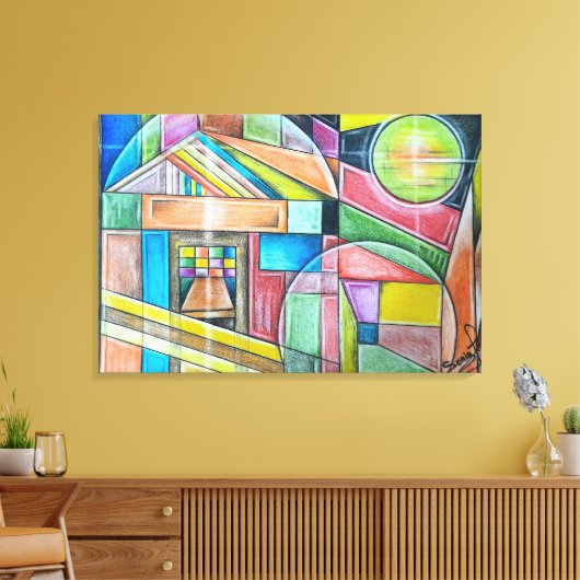 Geometric Design 25 Leinwanddruck (Insitu (Wohnzimmer))