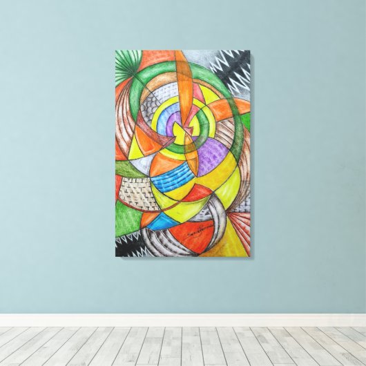 Geometric Design 28 Leinwanddruck (Insitu (Holzboden))