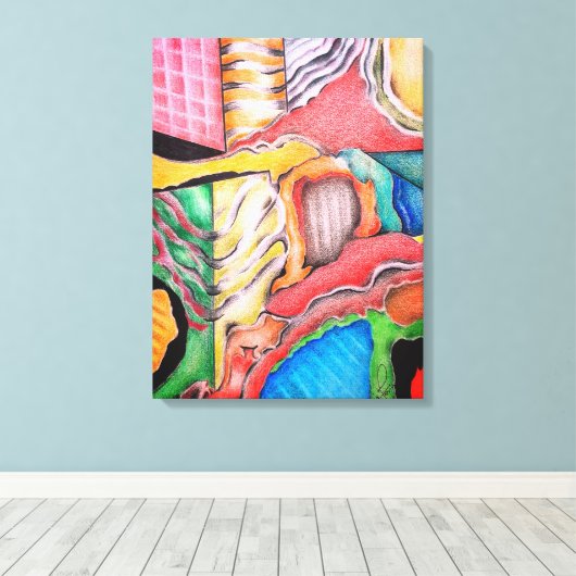 Geometric Design 37 Leinwanddruck (Insitu (Holzboden))