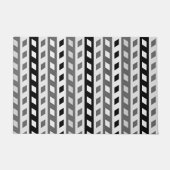 Geometric Design, gray, black, white, Fußmatte (Vorderseite)