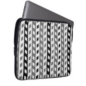 Geometric Design, gray, black, white, Laptopschutzhülle (Vorne Rechts)
