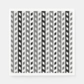 Geometric Design, gray, black, white, Serviette (Vorderseite)