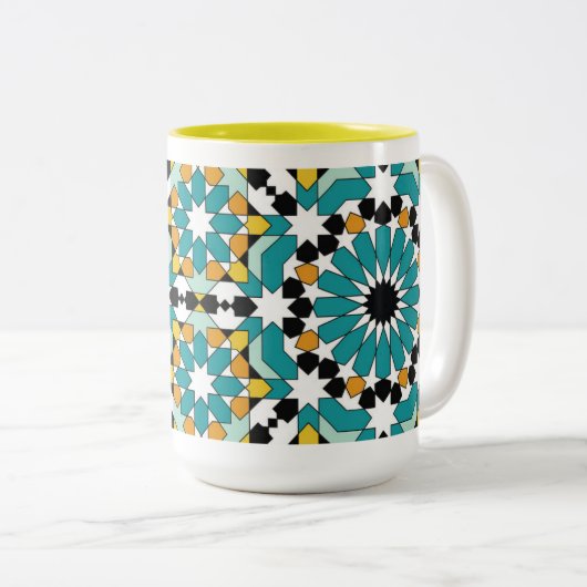 Geometric Design Mug Zweifarbige Tasse (VorderseiteRechts)