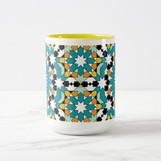 Geometric Design Mug Zweifarbige Tasse (Mittel)