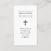 Geometric Design Serenity Prayer White and Gray Visitenkarte (Rückseite)