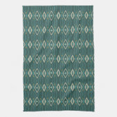 Geometric Diamond Abstract Teal Kitchen Towels Geschirrtuch (Vertikal)