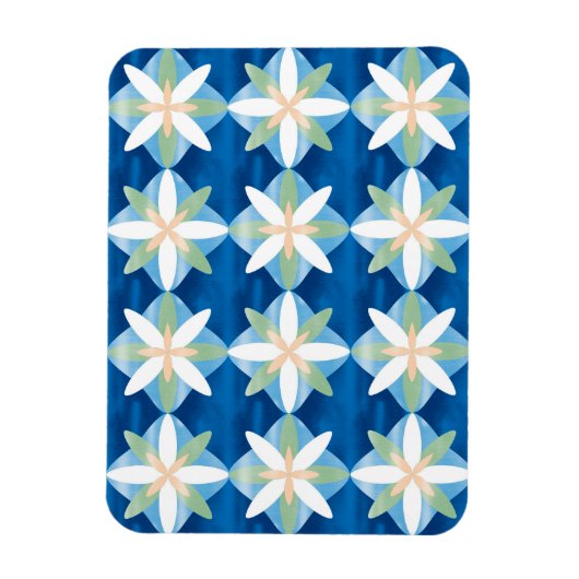 Geometric diamond flowers magnet (Vertikal)
