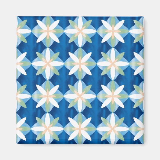 Geometric diamond flowers magnet (Vorne)