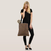Geometric Diamond Navy Blue Gold Print Tasche (Am Model)