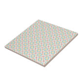 Geometric Diamond Pattern Pastel Pink and Blue Fliese (Seite)