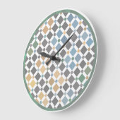 Geometric Diamond Pattern Wall Clock – Modern Alha Große Wanduhr (Winkel)