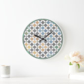 Geometric Diamond Pattern Wall Clock – Modern Alha Große Wanduhr (Zuhause)