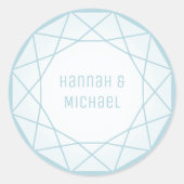 Geometric Diamond Round Runder Aufkleber (Vorderseite)