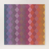 Geometric Diamond Shapes in Muted Rainbow Colors Puzzle (Horizontal)