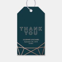 Geometric Diamond Wedding Vielen Dank Geschenkanhänger