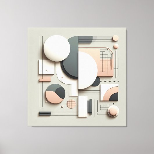 Geometric Dimensional Structure Leinwanddruck (Vorderseite)