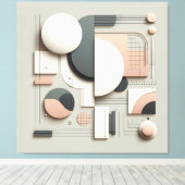 Geometric Dimensional Structure Leinwanddruck (Insitu (Holzboden))