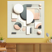 Geometric Dimensional Structure Leinwanddruck (Insitu (Wohnzimmer))