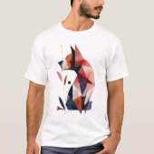 Geometric Dog Abstract Polygon Animal Design T-Shirt (Vorderseite)