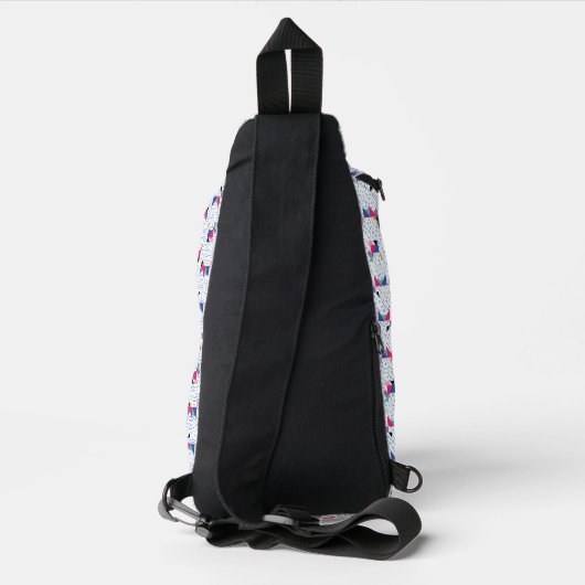 Geometric Dog Pattern Sling Bag (Rückseite)