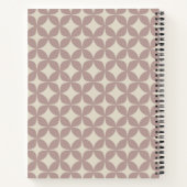 Geometric Dusty Lilac Shapes Mid Mod Personalisier Notizblock (Rückseite)