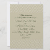 Geometric Ecru Design Wedding Einladung (Vorderseite)