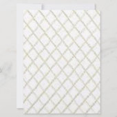 Geometric Ecru Design Wedding Einladung (Rückseite)