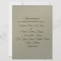 Geometric Ecru Design Wedding Einladung