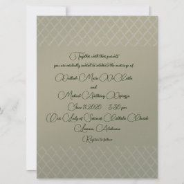 Geometric Ecru Design Wedding Einladung