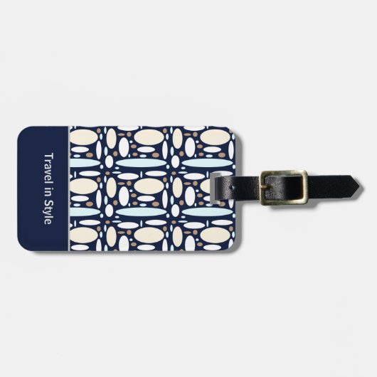 Geometric Elegance Gepäckanhänger (Vorderseite horizontal)