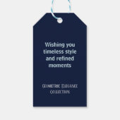 Geometric Elegance Geschenkanhänger (Rückseite)