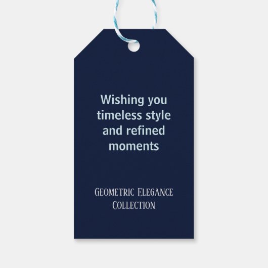 Geometric Elegance Geschenkanhänger (Rückseite)