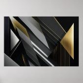 Geometric Elegance Gold & Black Poster (Vorne)