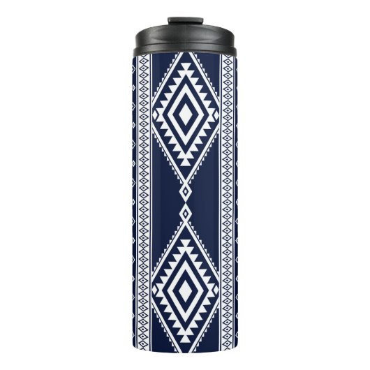 Geometric ethnic oriental seamless pattern traditi thermosbecher (Vorderseite)