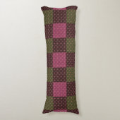 Geometric Ethnic Pattern Body Pillow – Burgundy Re Seitenschläferkissen (Vorderseite Vertikal)