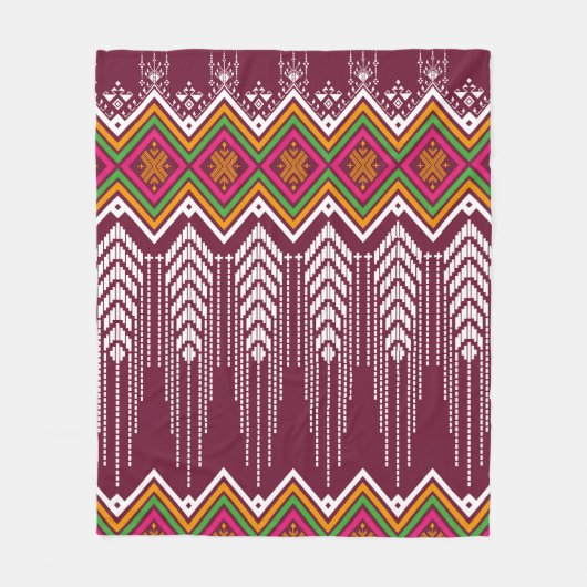 Geometric ethnic pattern traditional background, v fleecedecke (Vorderseite)