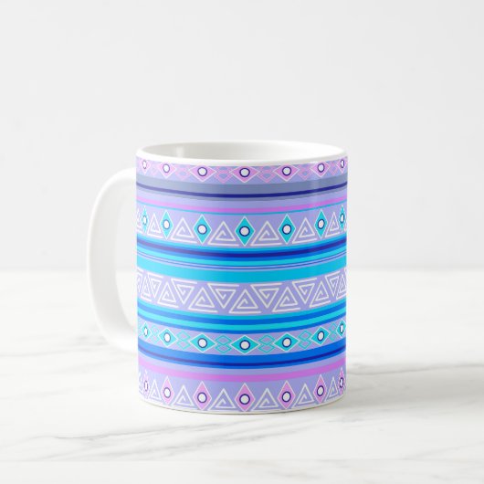 geometric ethnic tribal pattern of American Indian Kaffeetasse (Vorderseite Links)