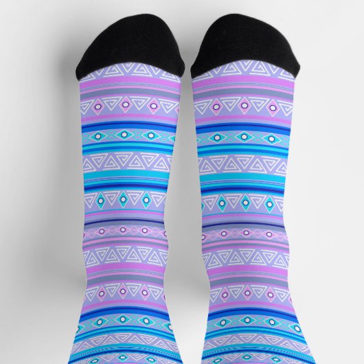 geometric ethnic tribal pattern of American Indian Socken (Oben)